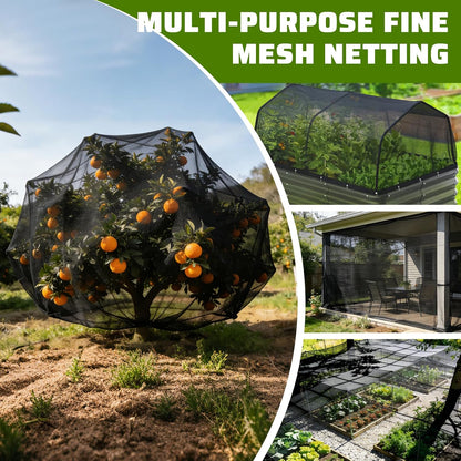 Stronger Garden Mesh Netting, 10 x 20 FT Ultra Fine Nano PP Plant Covers, Small Animals Bird Net Barrier Screen for Vegetables Plants Fruits Flowers Protection, Shading Rate 33%