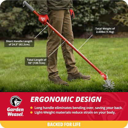 Rotary Hand Cultivator Tiller for Aerating Weeding Planting