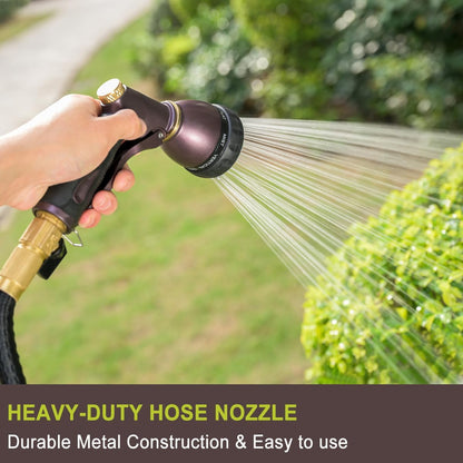 8 Spray Patterns Metal Garden Hose Nozzle with Hands-Free Lock
