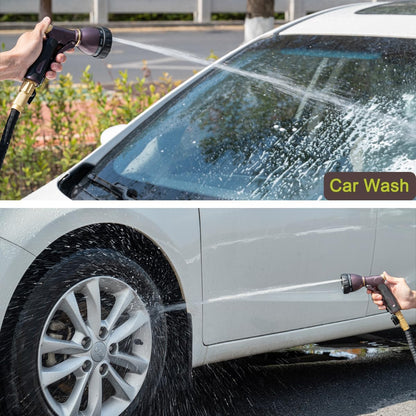 8 Spray Patterns Metal Garden Hose Nozzle with Hands-Free Lock