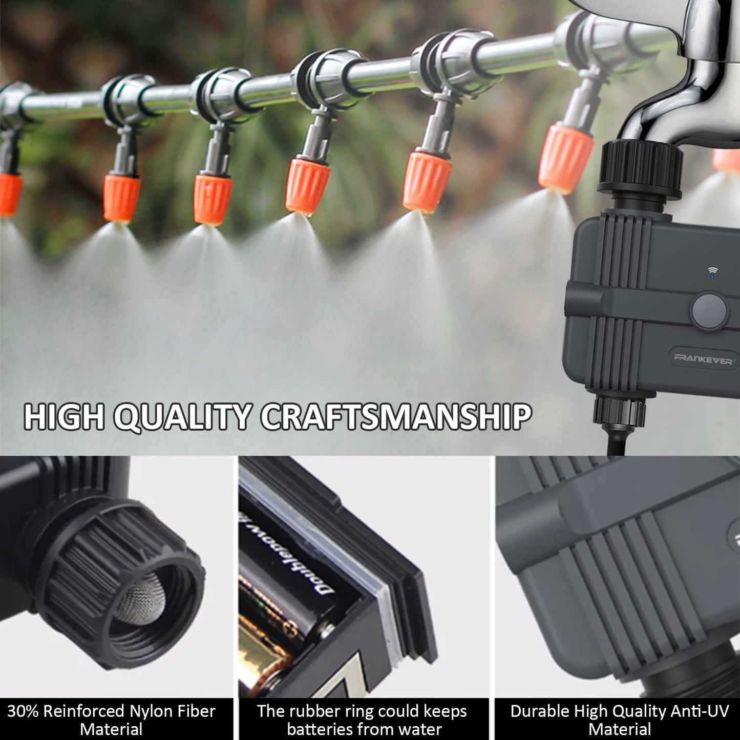WiFi Sprinkler Irrigation Timer Garden Watering Hose Timer with Rain Delay