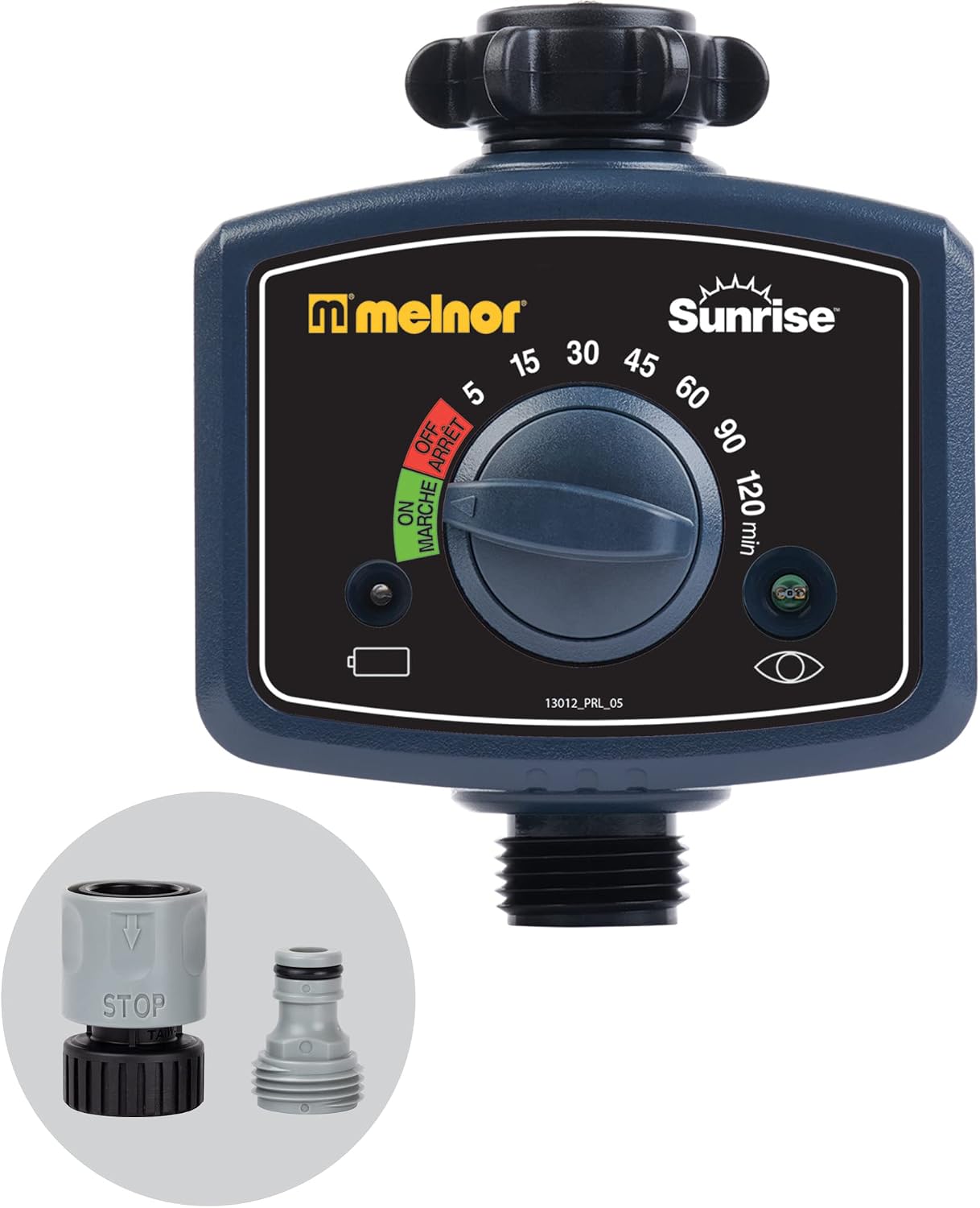 65164AMZ Sunrise Daily Water Timer, Grey, Black