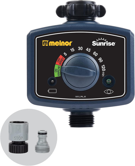 65164AMZ Sunrise Daily Water Timer, Grey, Black