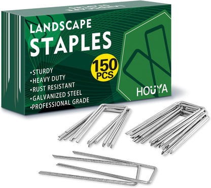 50 Pack Landscape Staples 4 Inch Galvanized Garden Stakes