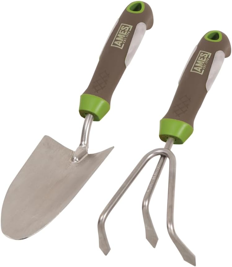 Ergo Gel Grip Hand Tool Combo Pack: Trowel and Cultivator