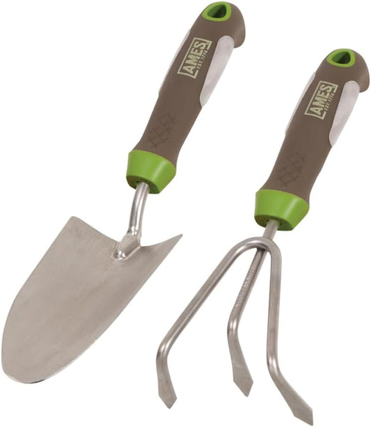 Ergo Gel Grip Hand Tool Combo Pack: Trowel and Cultivator