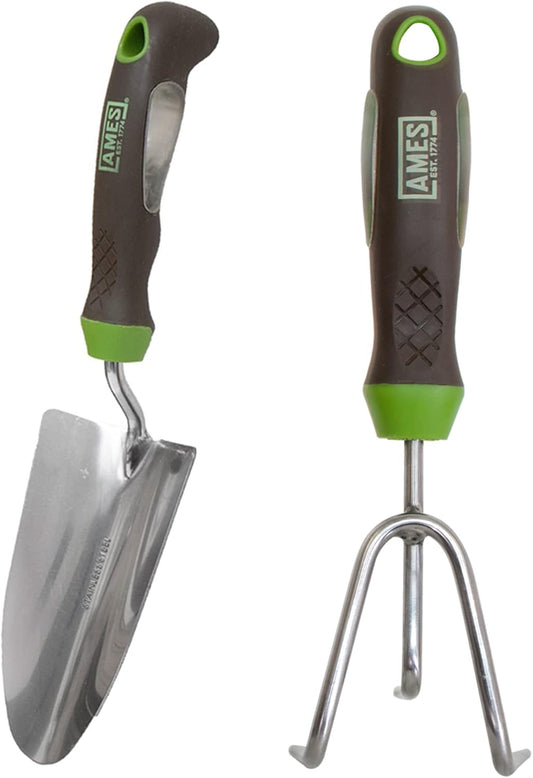 Ergo Gel Grip Hand Tool Combo Pack: Trowel and Cultivator