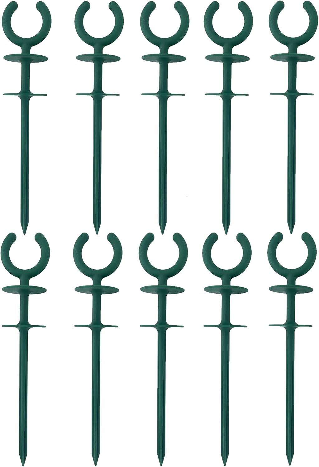 10 Pcs Green Garden Hose Guide Stakes