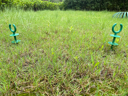 10 Pcs Green Garden Hose Guide Stakes