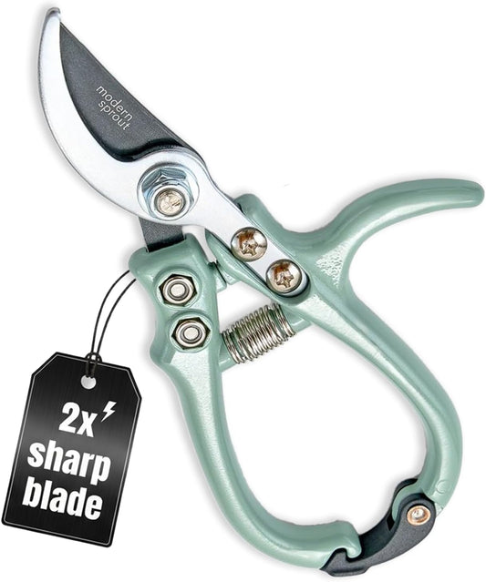 Bypass Hand Pruners - Scissors - Gardening Tools - Sage