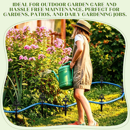 6 Packs 12 Inch Garden Hose Guide Stake Heavy Duty Cast Iron Hose Guides Spike Decorative Garden Stakes Protector for Lawn Yard - Keeping Hoses Away from Flower Beds(Classic Style)