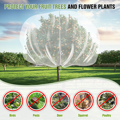 10 X 50FT Garden Mesh Netting Ultra Fine Mesh Netting Pest Barrier, Insect Bug Bird Netting for Vegetables Fruit Flower Garden Protection, Thickened 60 Mesh Row Covers Fabric Screen from Birds Bugs