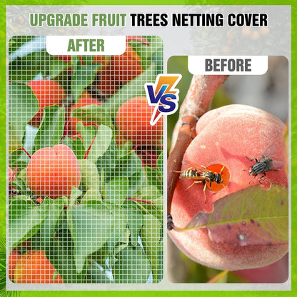 10 X 50FT Garden Mesh Netting Ultra Fine Mesh Netting Pest Barrier, Insect Bug Bird Netting for Vegetables Fruit Flower Garden Protection, Thickened 60 Mesh Row Covers Fabric Screen from Birds Bugs