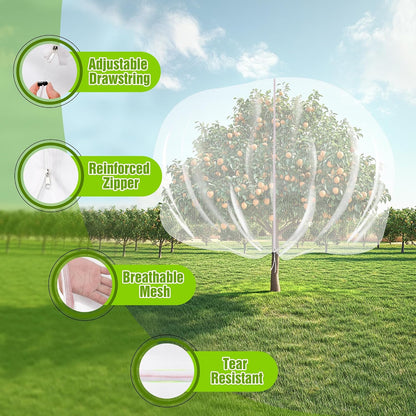10 X 50FT Garden Mesh Netting Ultra Fine Mesh Netting Pest Barrier, Insect Bug Bird Netting for Vegetables Fruit Flower Garden Protection, Thickened 60 Mesh Row Covers Fabric Screen from Birds Bugs