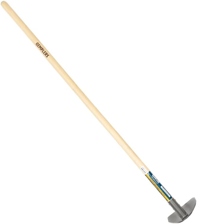 7" Field Hoe with Wood Handle for Weeding and Cultivating, Steel Gardening Tool