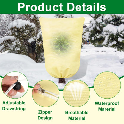 2 Packs Plant Covers for Winter 31"Wx47"H, Shrub Covers for Winter