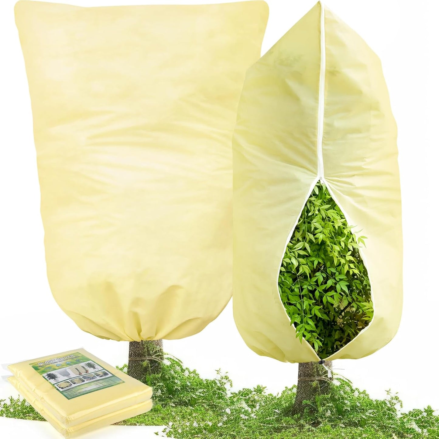2 Packs Plant Covers for Winter 31"Wx47"H, Shrub Covers for Winter