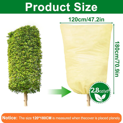 2 Packs Plant Covers for Winter 31"Wx47"H, Shrub Covers for Winter