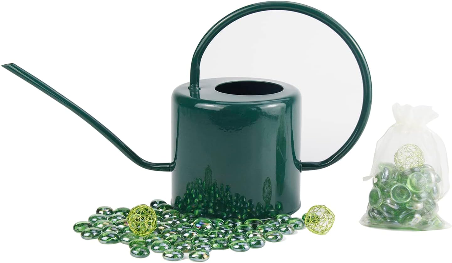 Indoor Watering Can for Houseplants- Long Spout Metal Watering Can for Indoor Plants,Succulents or Outdoor Garden Flower, 1.7L / 40 oz Gold