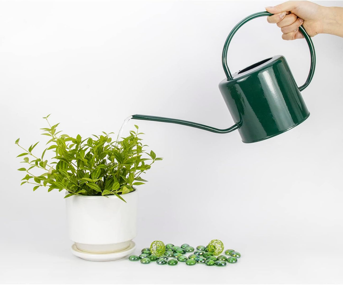 Indoor Watering Can for Houseplants- Long Spout Metal Watering Can for Indoor Plants,Succulents or Outdoor Garden Flower, 1.7L / 40 oz Gold