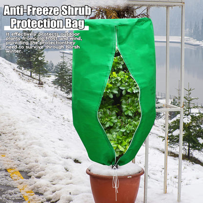 Plant Covers Freeze Protection 4 Packs 47" x32" Winter Rounded Top Frost Cloth Plant Covers Freeze Protection for Outdoor Plants with Zipper and Drawstring