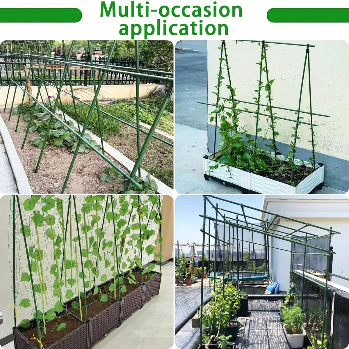 143 Pcs Garden Stakes Set,32 Sets of Fiberglass Plant Stakes Sticks,DIY 3ft 4ft 5ft 6ft 7ft Sturdy Plant Stakes for Tomato Vegetables, Sticks Support for Indoor Outdoor Plants Gardening Supplies