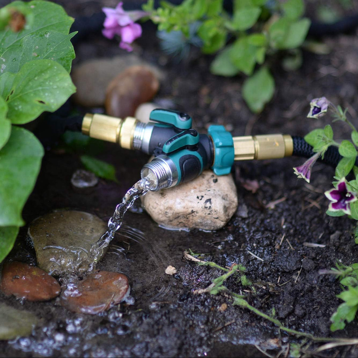 Metal Garden Hose Splitter Upgraded 2026, 2 Way Y Hose Connector, Easy Grip, Easy to Open