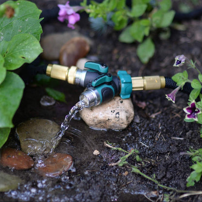 Metal Garden Hose Splitter Upgraded 2026, 2 Way Y Hose Connector, Easy Grip, Easy to Open
