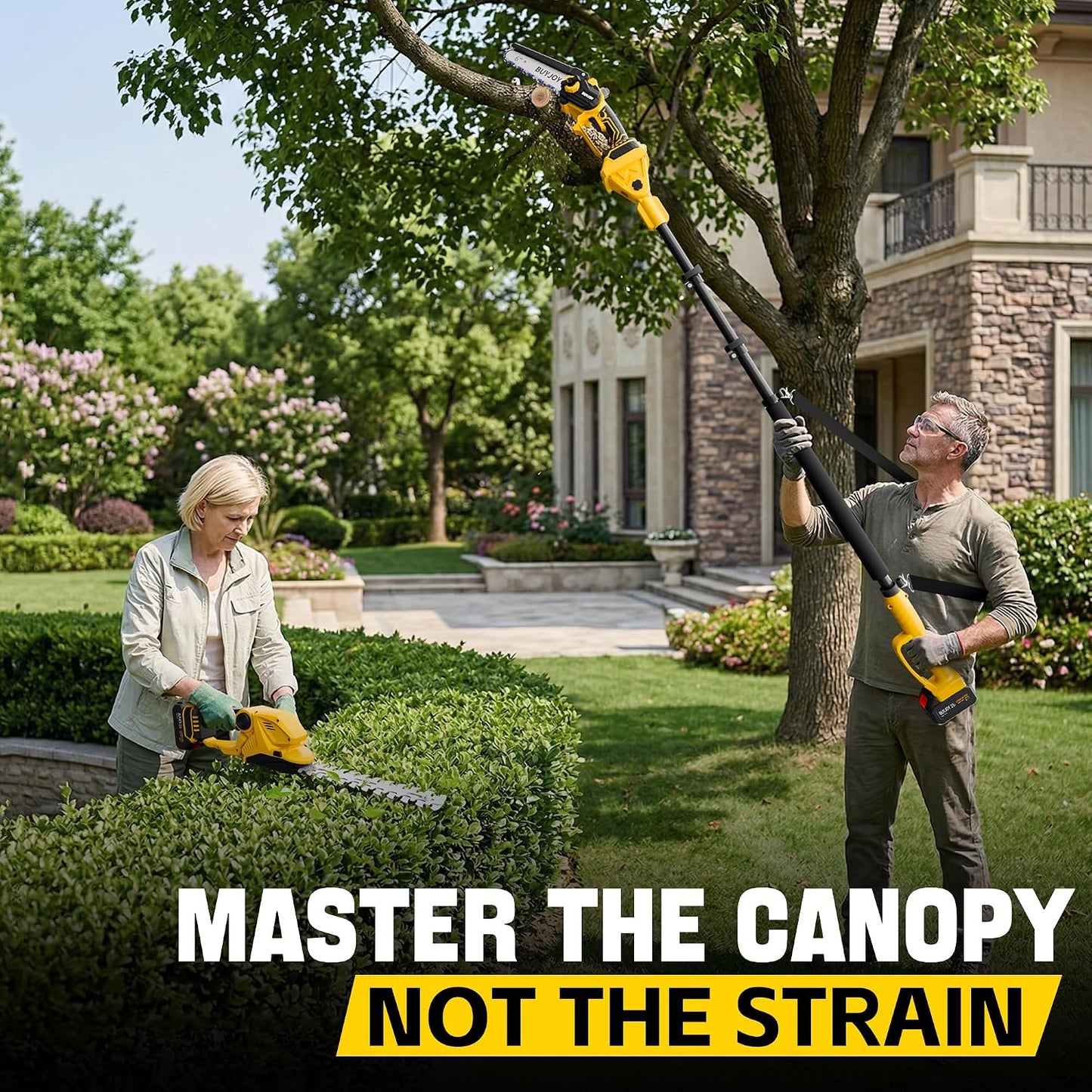 6-in-1 Pole Saw & Cordless Hedge Trimmer Combo Kit