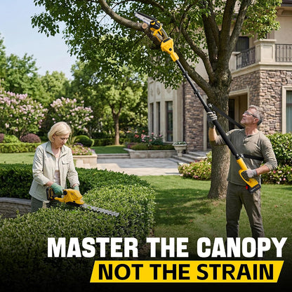 6-in-1 Pole Saw & Cordless Hedge Trimmer Combo Kit