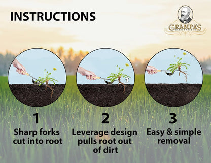 + Grampa's Hand Weeder - Bundle The Original Stand Up Weed Puller & Grampa's Hand Weeder Tool for The Easiest & Most Effective Weed Removal Duos