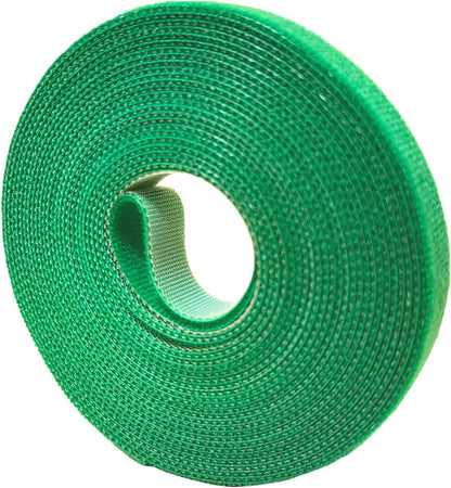 Garden Tie Green Tape, Plant Supports, Gentle On Plants (16.4ft × 0.6 inch, 1 roll, Green)