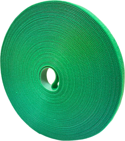 Garden Tie Green Tape, Plant Supports, Gentle On Plants (16.4ft × 0.6 inch, 1 roll, Green)