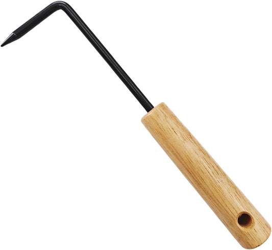 Hand Weeder Tool with Wood Handle, Stainless Steel Weed Remover for Lawns, Potted Plants, Cracks, Patios, Outdoor Garden(Style 1)