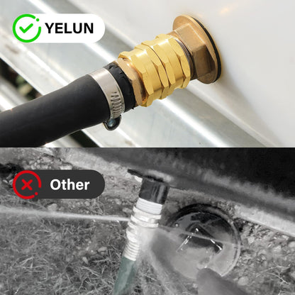 Solid brass Garden Hose Fittings Connectors Adapter Heavy Duty Brass Repair female to double female faucet leader coupler dual water hose connector(3/4"GHT) 2 Pcs