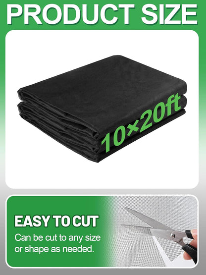 10x20ft Strong PP Nanocomposite Mosquito Net Garden Netting, Black