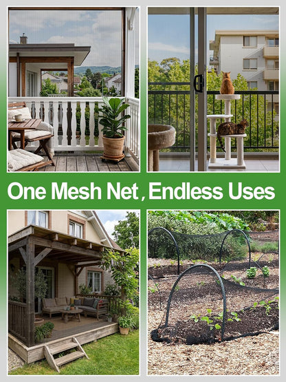10x20ft Strong PP Nanocomposite Mosquito Net Garden Netting, Black