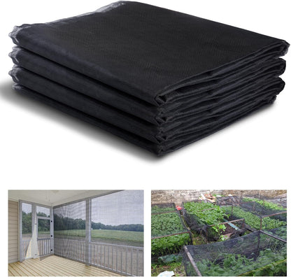 10x20ft Strong PP Nanocomposite Mosquito Net Garden Netting, Black