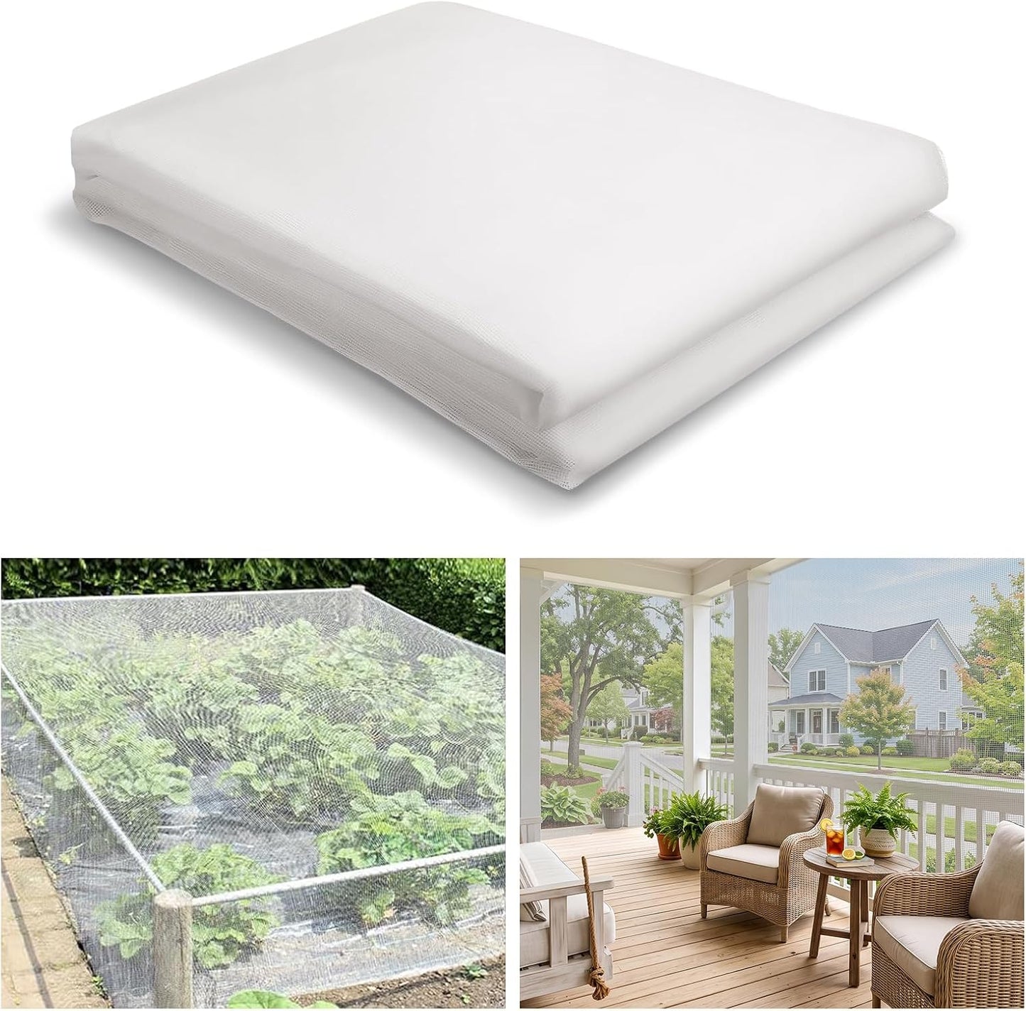 10x20ft Strong PP Nanocomposite Mosquito Net Garden Netting, Black