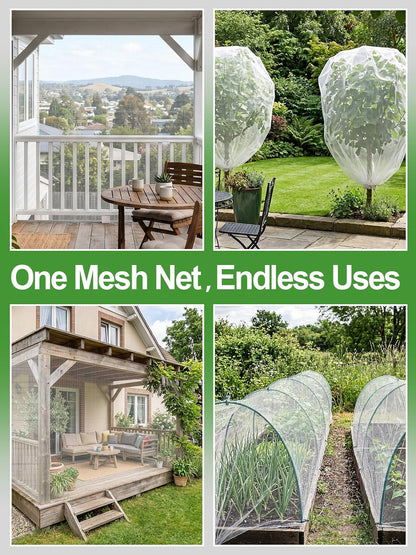 10x20ft Strong PP Nanocomposite Mosquito Net Garden Netting, Black