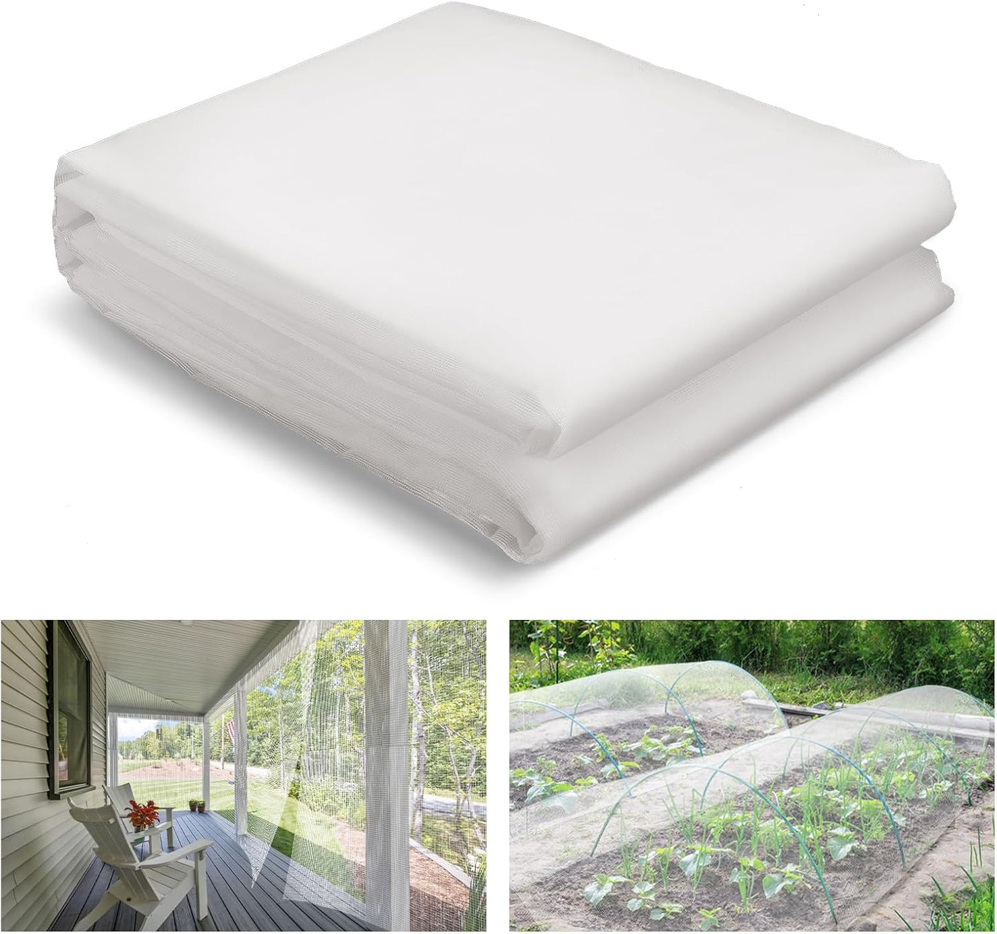 10x20ft Strong PP Nanocomposite Mosquito Net Garden Netting, Black