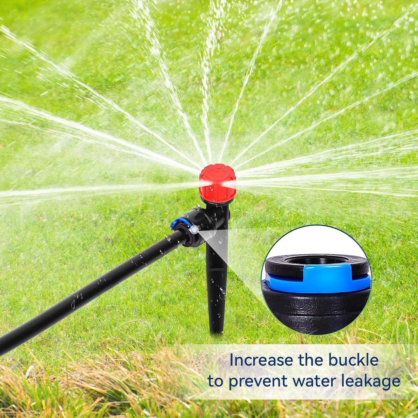 20PCS 1/4 inch Tubing Drip Irrigation Vortex Emitters,Degree Drip Emitter Sprayer with Stake, Irrigation Dripper Sprinklers for Drip Irrigation System Parts & Connectors