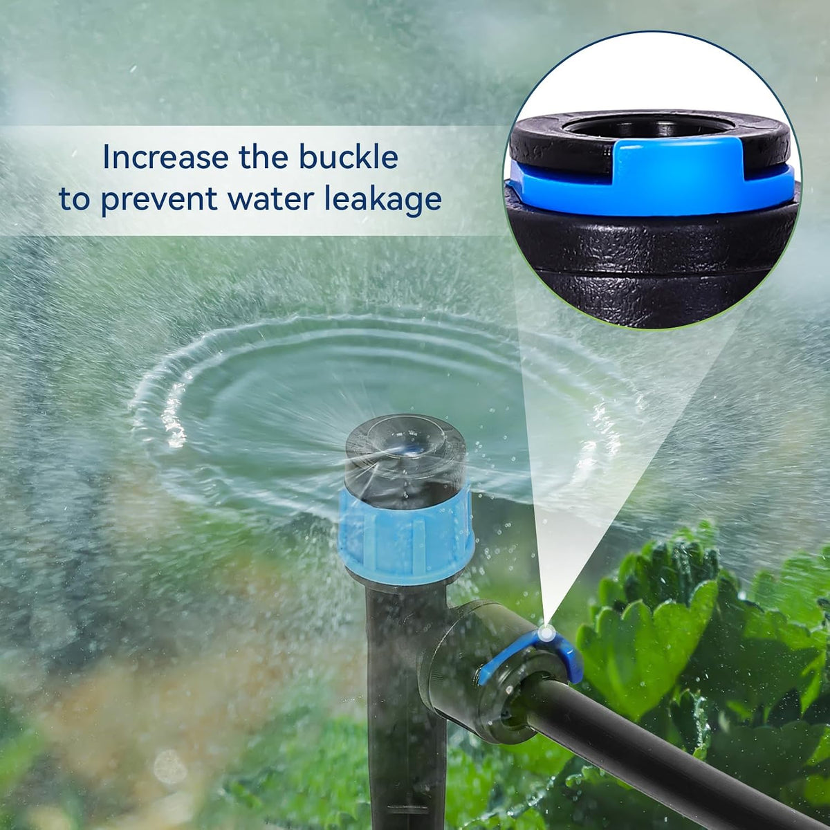 20PCS 1/4 inch Tubing Drip Irrigation Vortex Emitters,Degree Drip Emitter Sprayer with Stake, Irrigation Dripper Sprinklers for Drip Irrigation System Parts & Connectors