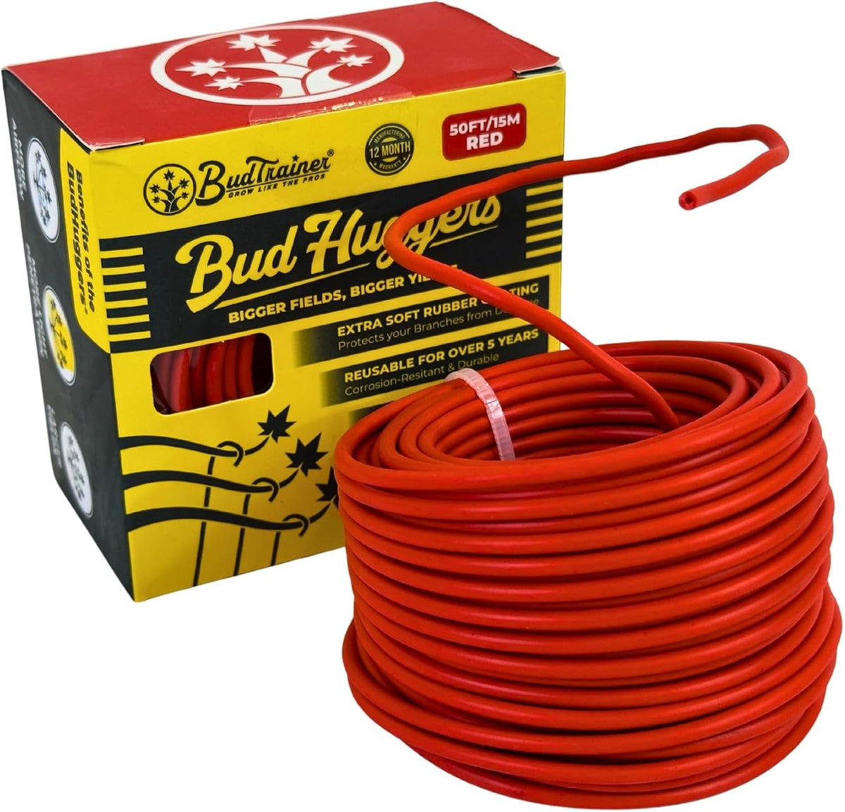 BudHuggers for Low Stress Plant Training, 50 Ft, Blue