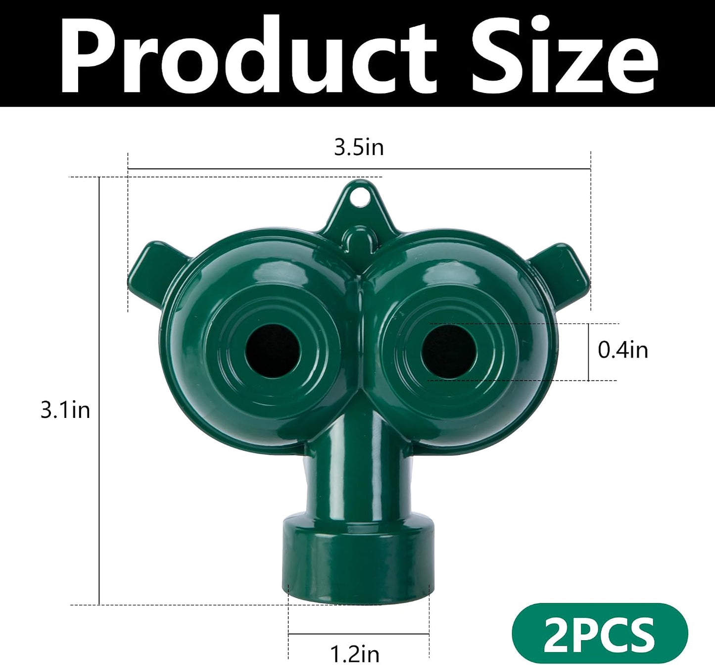 2 Pcs Twin Spot Stationary Sprinkler, Metal Dual Circle Sprinkler Head