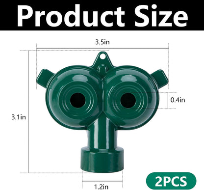 2 Pcs Twin Spot Stationary Sprinkler, Metal Dual Circle Sprinkler Head