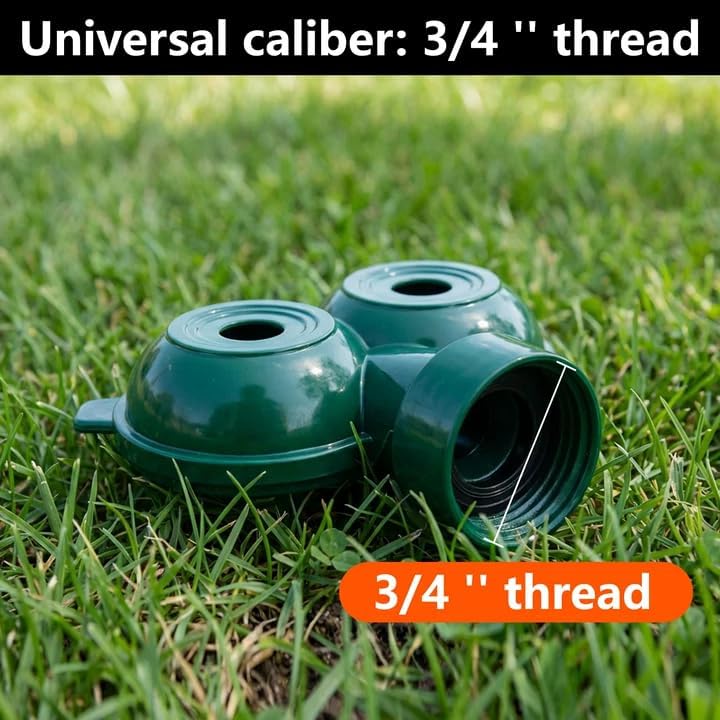 2 Pcs Twin Spot Stationary Sprinkler, Metal Dual Circle Sprinkler Head