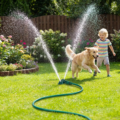 2 Pcs Twin Spot Stationary Sprinkler, Metal Dual Circle Sprinkler Head