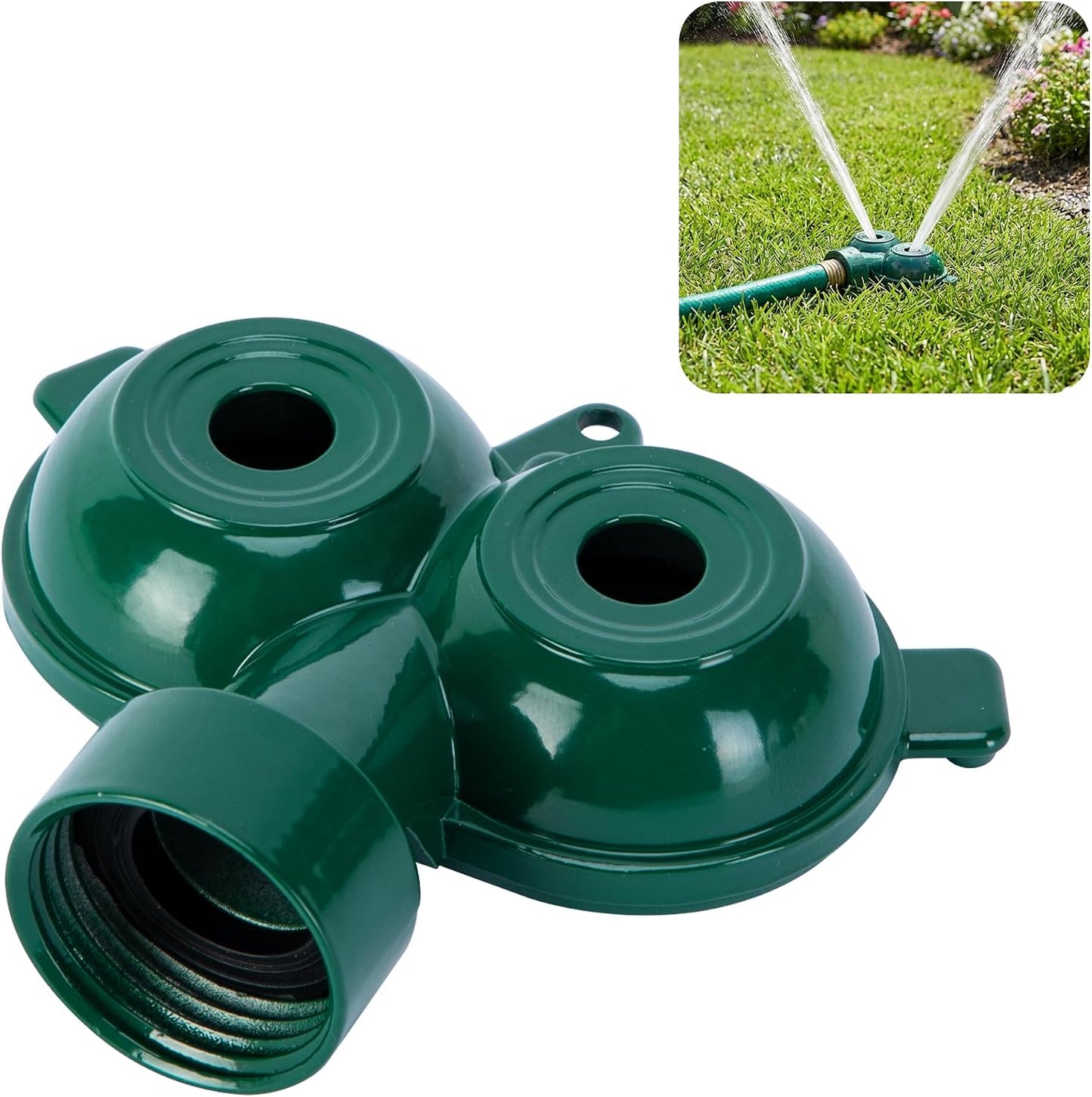 2 Pcs Twin Spot Stationary Sprinkler, Metal Dual Circle Sprinkler Head
