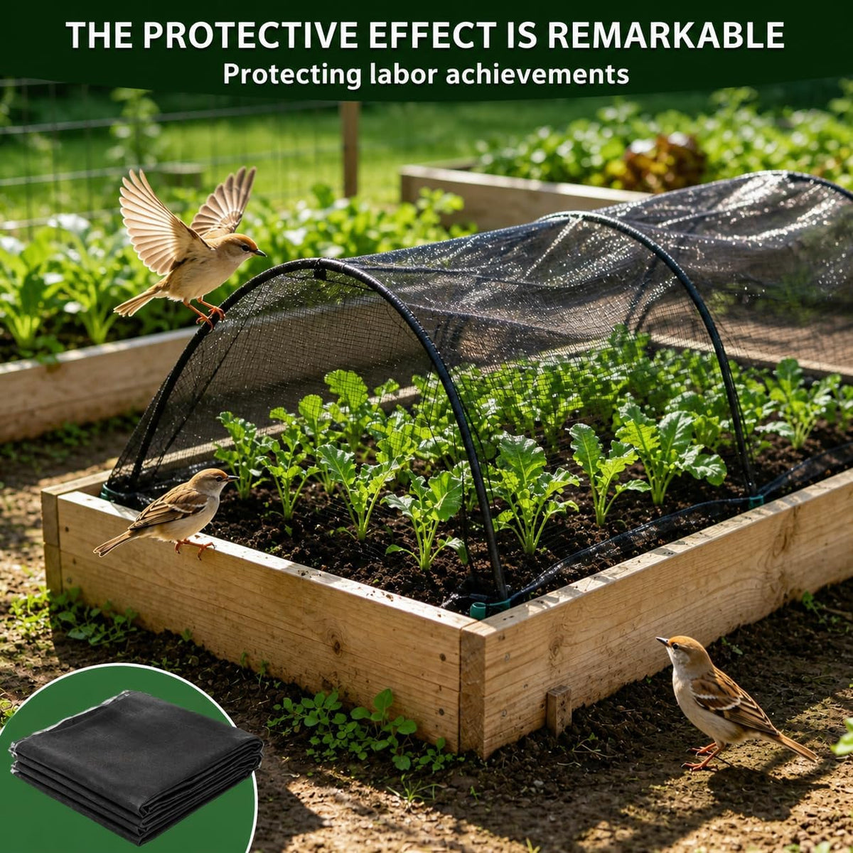 4 x10 ft Black Garden Netting Row Cover, Ultra Fine Mesh for Protection Row Cover Raised Bed Screen Mesh Greenhouse Mosquito Net, Protecting Tree Plants Vegetable Flowers Fruits